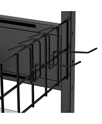 Streamdale Furniture 4-Tier Glass Display Shelf with Rgb Lights & Adjustable Storage