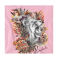 Harry Potter Men's Gryffindor Floral Lion Mascot T Shirt