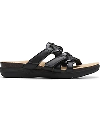 Clarks Women's April Rae Round Toe Flat Sandals
