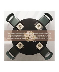 Gaomon Kitchen Table 42inch Round Farmhouse Dining Table For 4 to 6 People Rustic Wood Kitchen Table for Dining Room