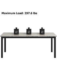 Gaomon Kitchen Table Dining Table 6-PersonIndustrial Kitchen Table for Dining Room, Home Office, Living Room
