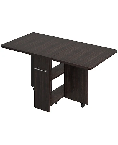 gaomon Kitchen Table Movable Space Saving Foldable Kitchen Table for Dining Room, Home Office