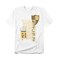 Harry Potter Men's Hufflepuff Pattern Crest T Shirt
