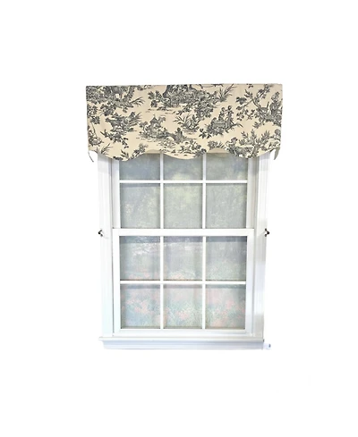 Rlf Home Evocative Provance 100% Cotton Rod Pocket Lined Window Valance 50" x 15"