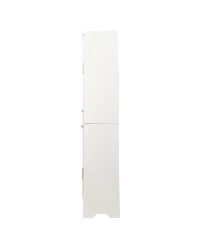 Streamdale Furniture White 70.87" H Tall Bathroom Storage Cabinet with 2 Doors & 2 Drawers