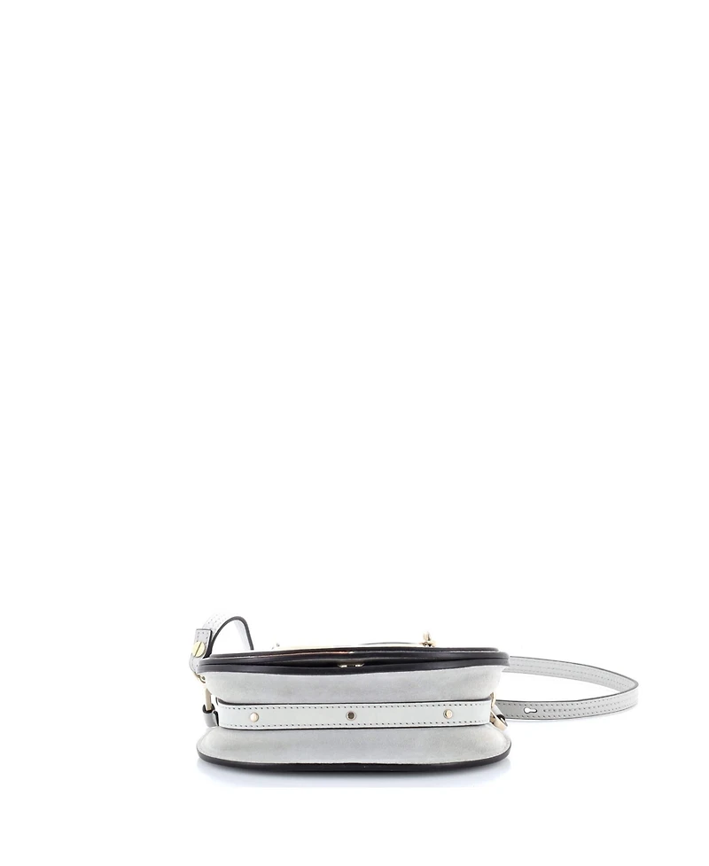 Pre-Owned Chloe Small Nile Patchwork Crossbody Bag Studded Leather with Suede