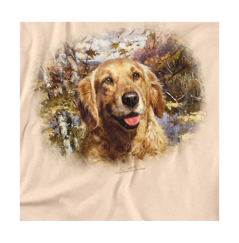 Wild Wings Men's Wildlife Golden Retriever Head Graphic T-Shirt