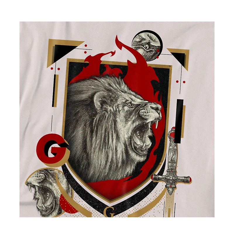 Harry Potter Men's Gryffindor Shield Wrealistic Lion T Shirt