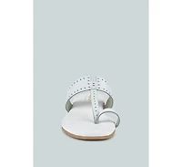 Mila Womens Toe Ring Thong Slip On flats