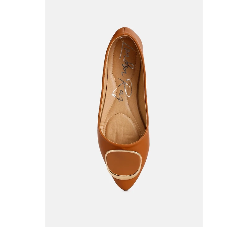 Karder brooch detail ballet flats