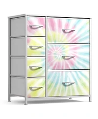 Sorbus Dresser with 7 Drawers - Storage Chest Organizer Steel Frame, Wood Top, Handles, Fabric Bins