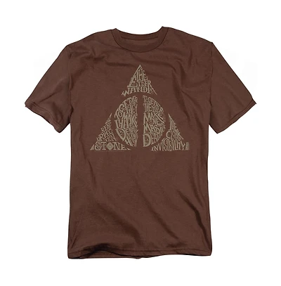Harry Potter Men's Deathly Hallows Typography T Shirt