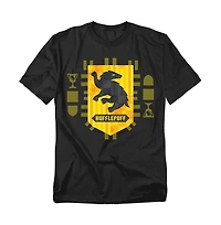 Harry Potter Men's Abstract Hufflepuff House Shield T Shirt