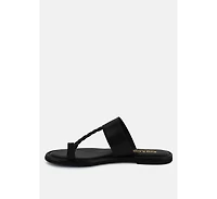 Harris Womens Toe Ring Braided Slip On flats