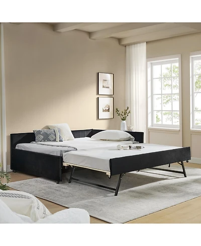 Streamdale Furniture Velvet Daybed with Trundle
