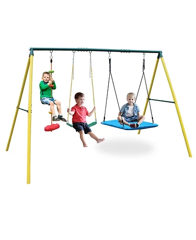Streamdale Furniture Boys Safe & Fun Swing Set 2-Seat with Safety Belt