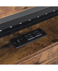 Streamdale Furniture King Platform Bed with Headboard, Usb Ports, Storage Drawers, Led Lights