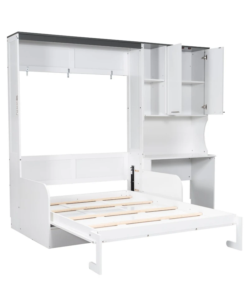 Streamdale Furniture Murphy Bed Sofa Desk Storage - Full Size