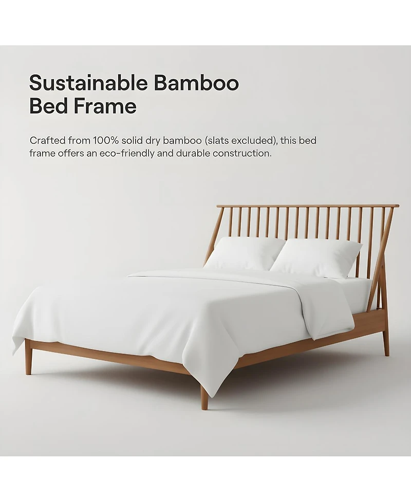 Streamdale Furniture Solid Bamboo Spindle Bohemian Mid-Century Modern