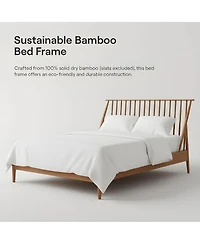 Streamdale Furniture Solid Bamboo Spindle Bohemian Mid-Century Modern