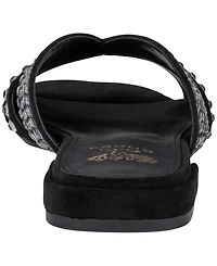 Gc Shoes Women's Elara Rhinestone Crisscross Flat Sandals