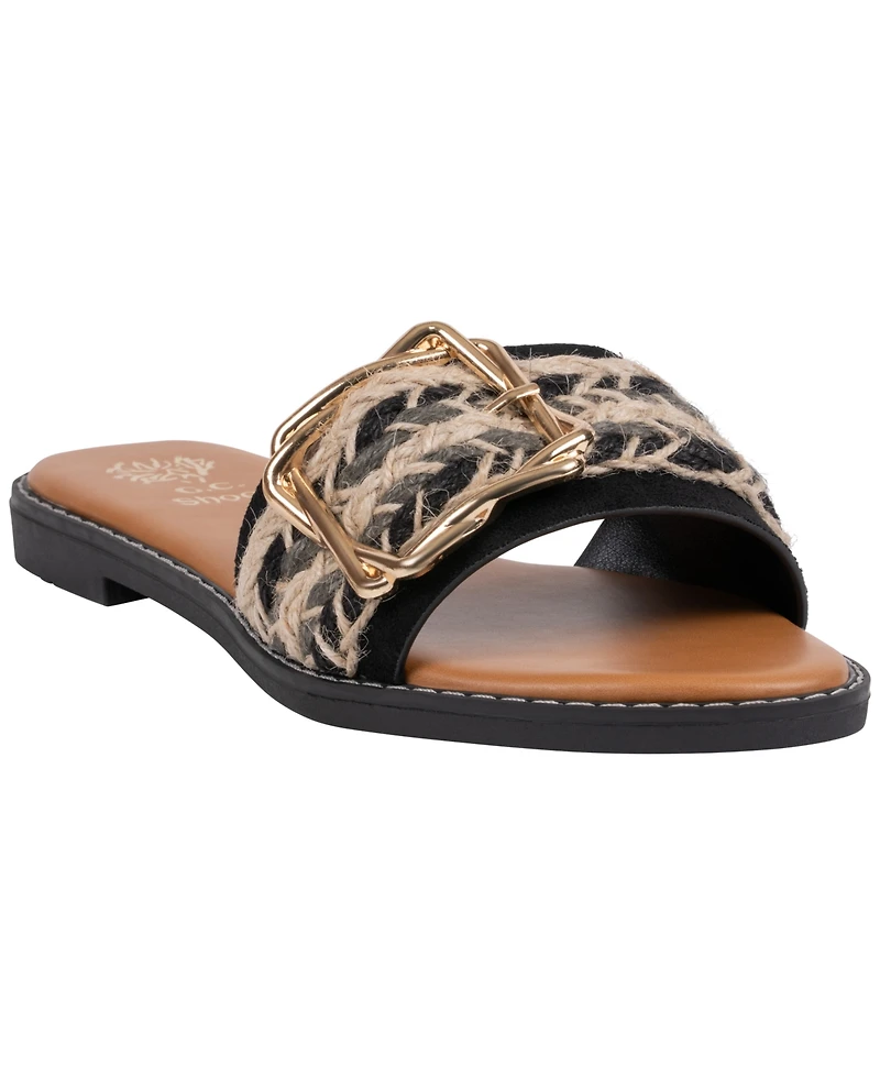 Gc Shoes Women's Devon Grommet Toe Loop Flat Sandals
