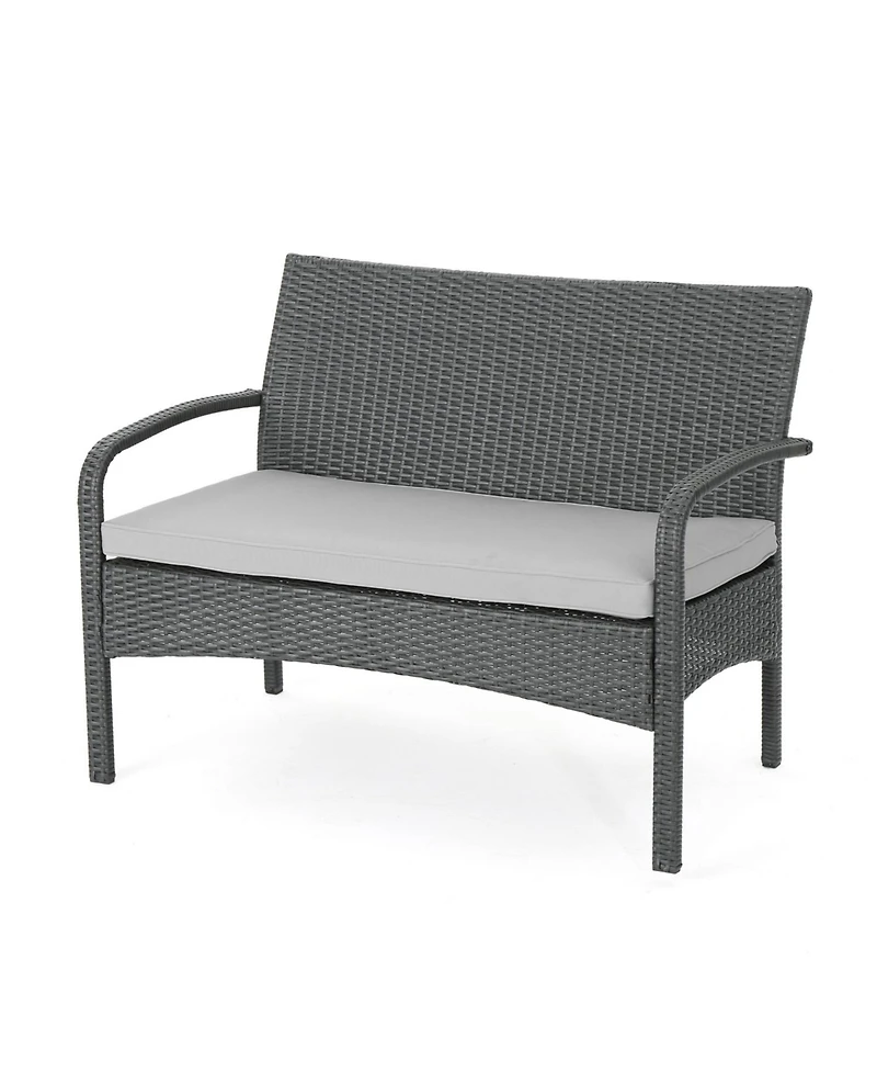 Streamdale Furniture Cordoba Brown Pe Rattan 4-Piece Outdoor Chat Set