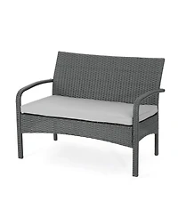 Streamdale Furniture Cordoba Brown Pe Rattan 4-Piece Outdoor Chat Set