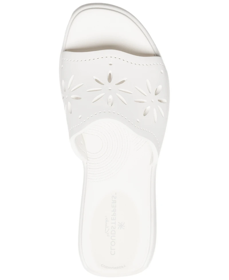 Clarks Women's Drift Floral Slip-On Wedge Sandals