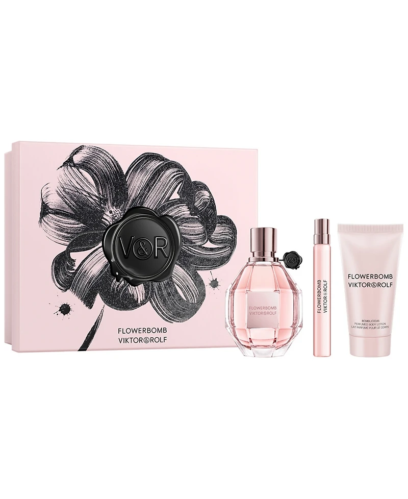 Viktor & Rolf Flowerbomb 3-Pc. Eau De Parfum Gift Set with Body Lotion