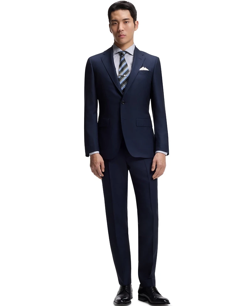 Boss by Hugo Men's Italian-Made Cotton Blend Slim-Fit Dress Shirt