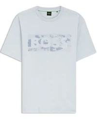 Boss by Hugo Men's Stretch-Cotton Logo Artwork T-Shirt