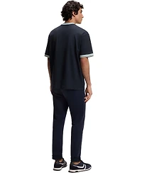 Boss by Hugo Men's Cotton Striped Trim Relaxed-Fit T-Shirt