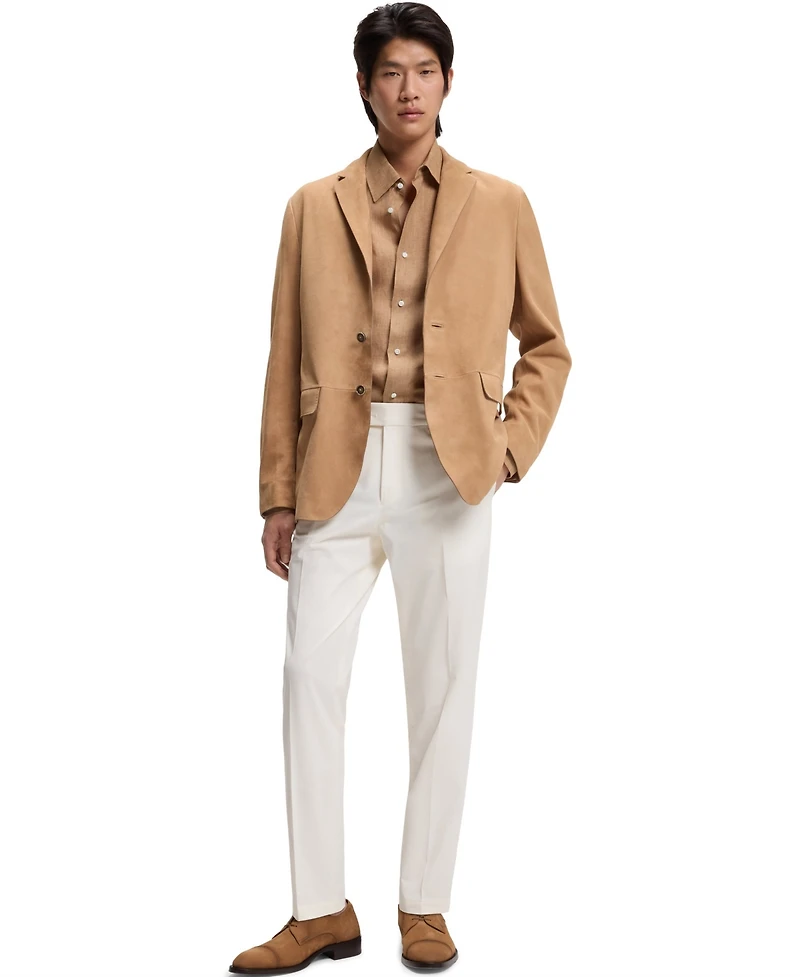 Boss by Hugo Men's Stretch-Cotton Poplin Tapered-Fit Pants