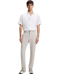 Boss by Hugo Men's Linen Regular-Fit Short-Sleeved Shirt