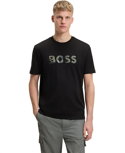 Boss by Hugo Men's Logo Print Cotton-Jersey T-Shirt