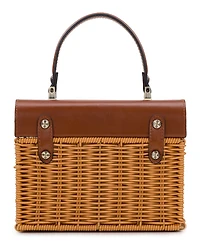 Patricia Nash Spring Wicker Small Vienne Basket Top Handle Handbag