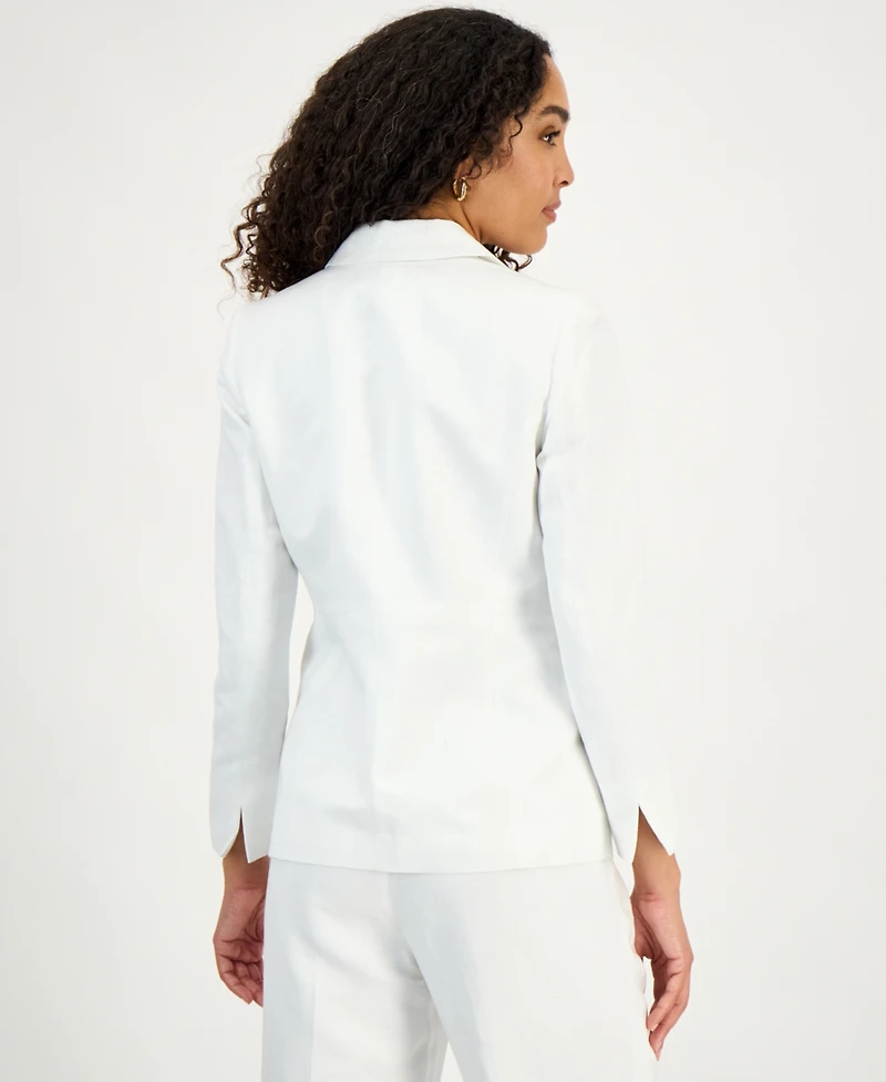 Kasper Petite Welt Pockets Notch Collared Jacket