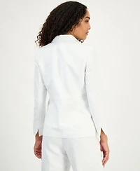 Kasper Petite Welt Pockets Notch Collared Jacket