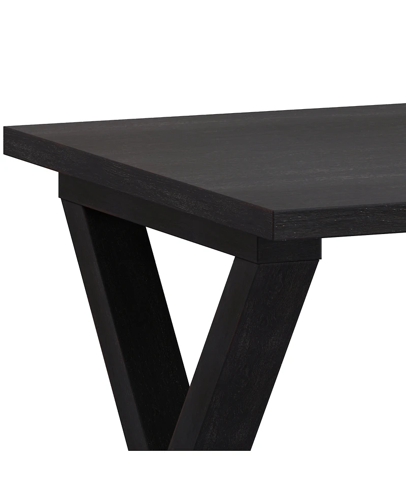 Streamdale Furniture Black Square Accent End Side Table Nightstand 22x23.5x23.5 in