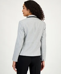 Kasper Women's Framing-Trim Button-Front Blazer, Regular & Petite
