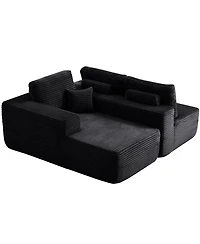 Streamdale Furniture Streamdale 104" Cloud Sectional Sofa with L-Shape Chaise & Side Pockets, Left-facing