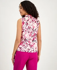 Kasper Women's Tie-Neck Sleeveless Top, Regular & Petite