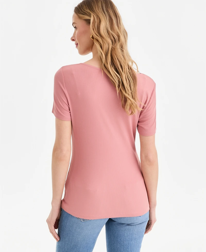 I.n.c. International Concepts Women's Asymmetric-Neck Top, Exclusively at Macy's