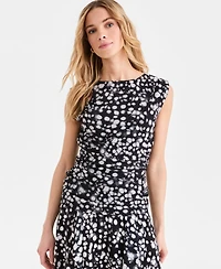 I.n.c. International Concepts Women's Printed Mesh Sleeveless Top