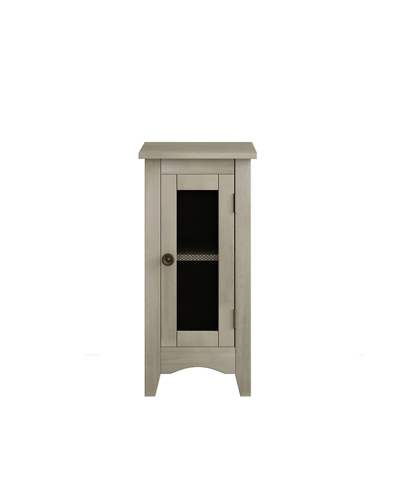 Streamdale Furniture Rectangle Narrow Accent Side Table, Gray Veneer