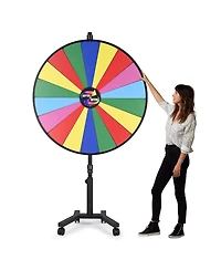 WinSpin 48" Large Giant Prize Wheel w/ Mobile Base Spinning Raffle Trade Show