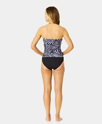 Anne Cole Women's Printed Strapless Tankini Swim Top