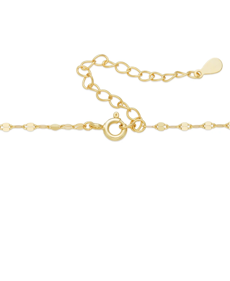 Macy's Dyed Green Jade Lana Chain Necklace in 14k Gold Over Silver