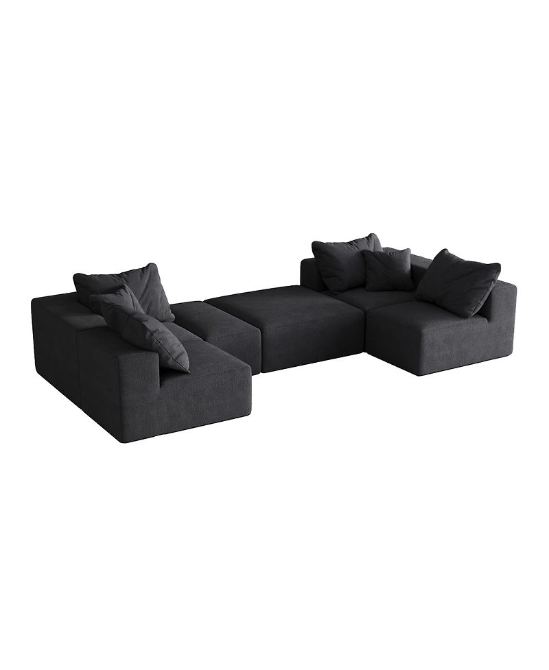 Streamdale Furniture Streamdale Modern Upholstered Sectional Boneless Couch Set
